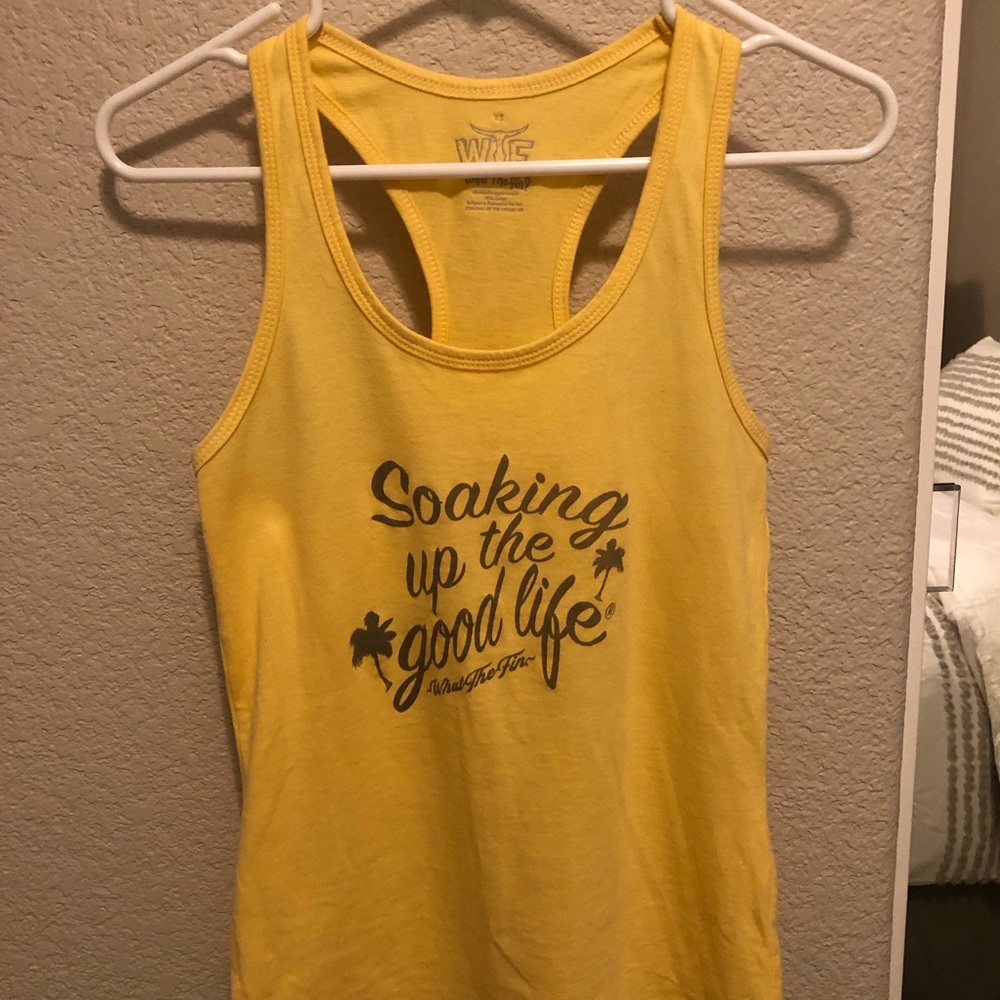 Cute women’s racer back tank by What The Fin